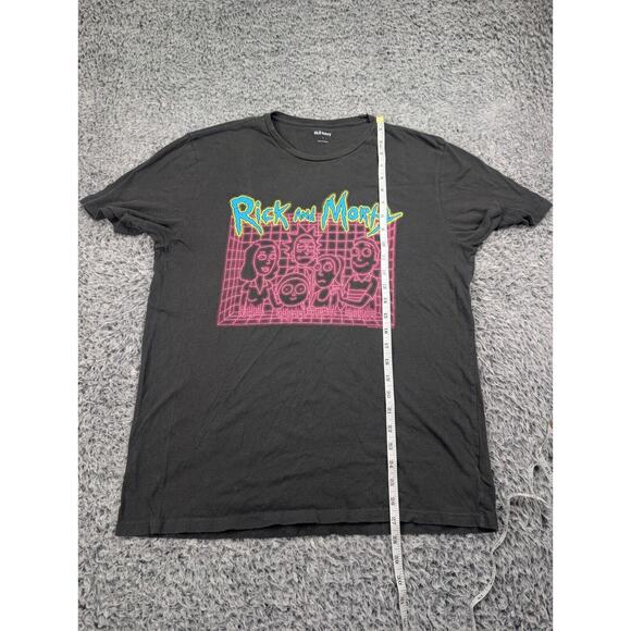 Rick & Morty Shirt Men Large Gray Adult Swim Cartoon Graphic Tee Short Sleeve - Picture 4 of 6